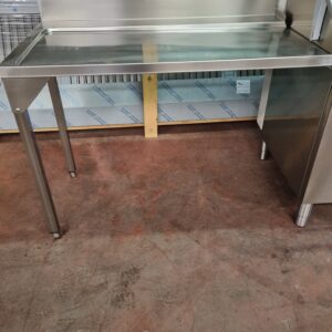 RVS Aan- en Afvoertafel 120Bx70Dx85H cm GEBRUIKT