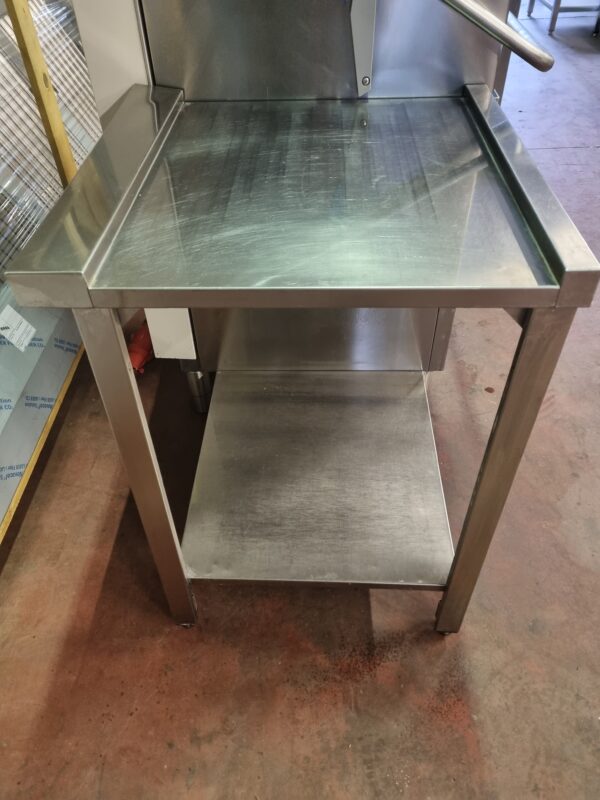 RVS Aan- en Afvoertafel 65Bx65Dx90H cm GEBRUIKT