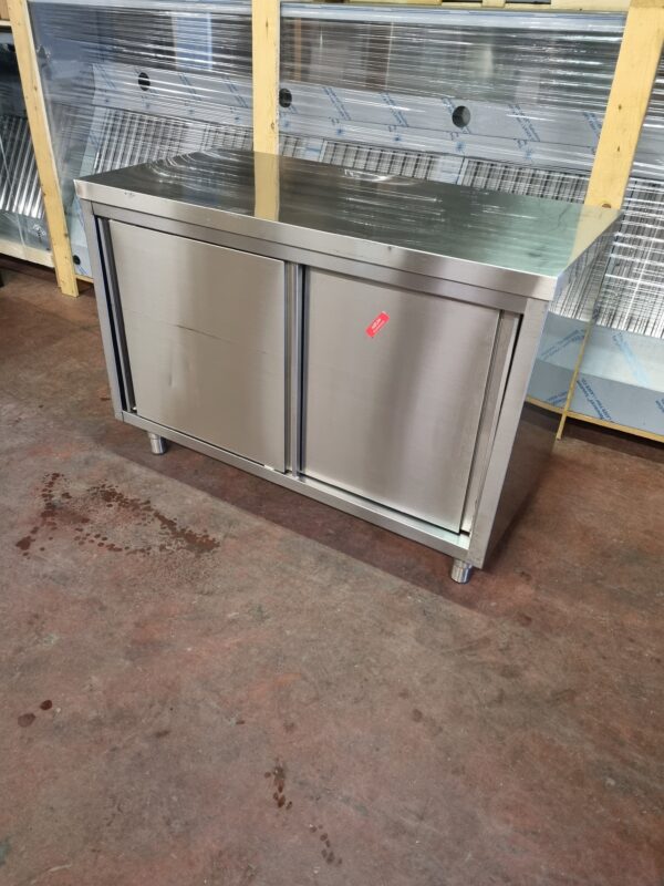 RVS Werkkast / Tafel 120Bx60Dx85H cm GEBRUIKT