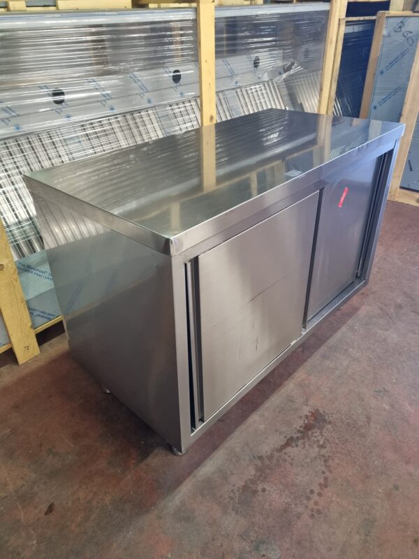 RVS Werkkast / Tafel 120Bx60Dx85H cm GEBRUIKT